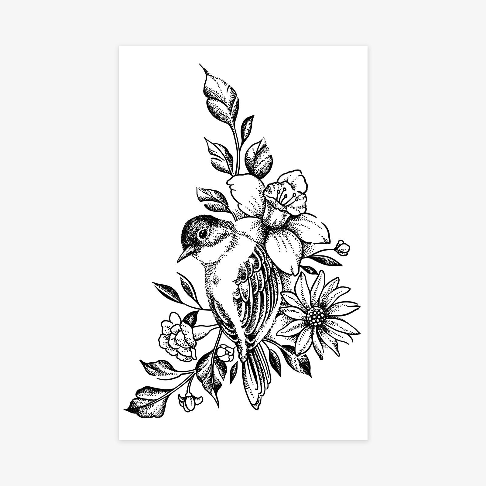 Small fresh, beautiful, cute and simple, small picture finger tattoo sticker 12*19