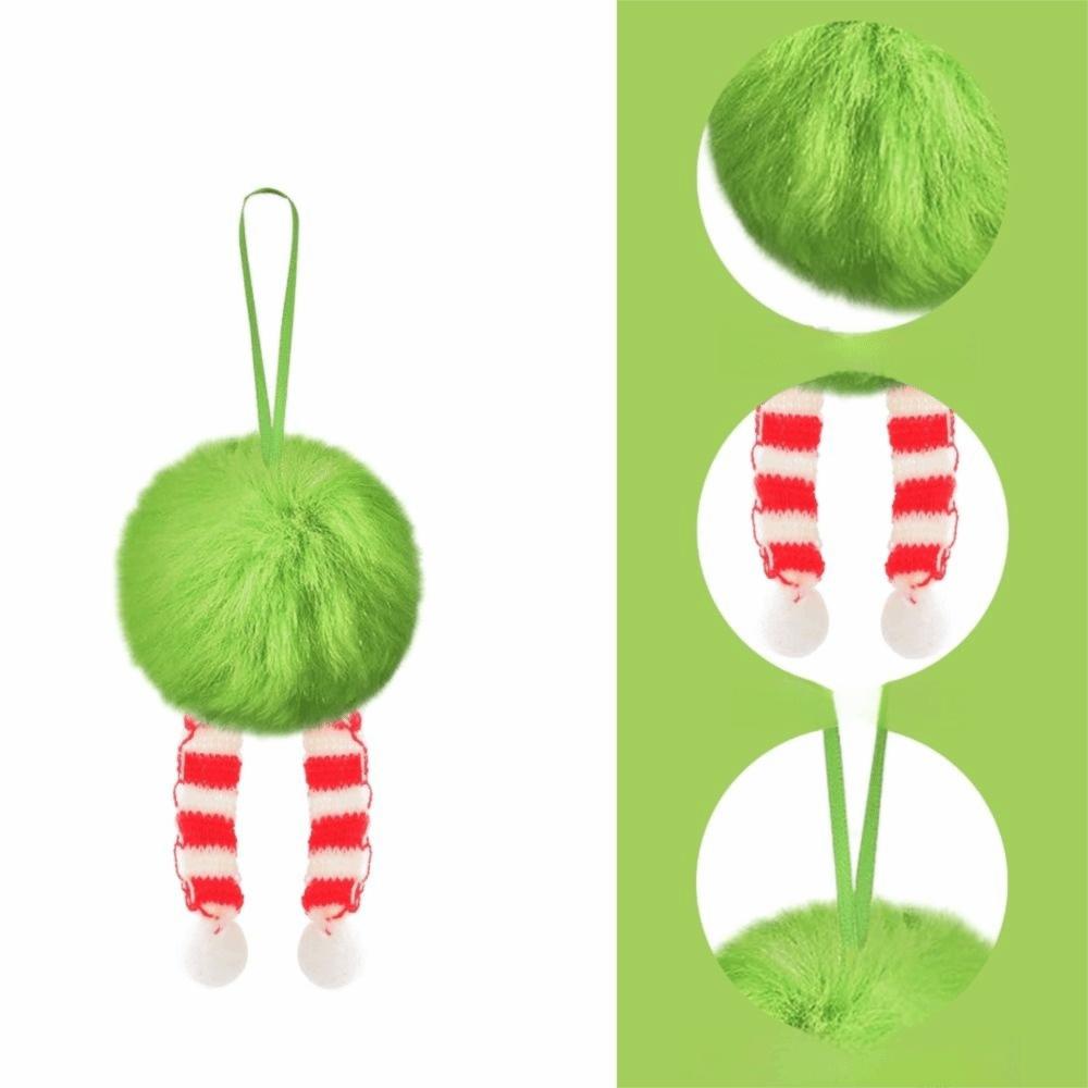 6cm Christmas Tree Decoration Ball Plush Christmas Hanging Decorations  New Year
