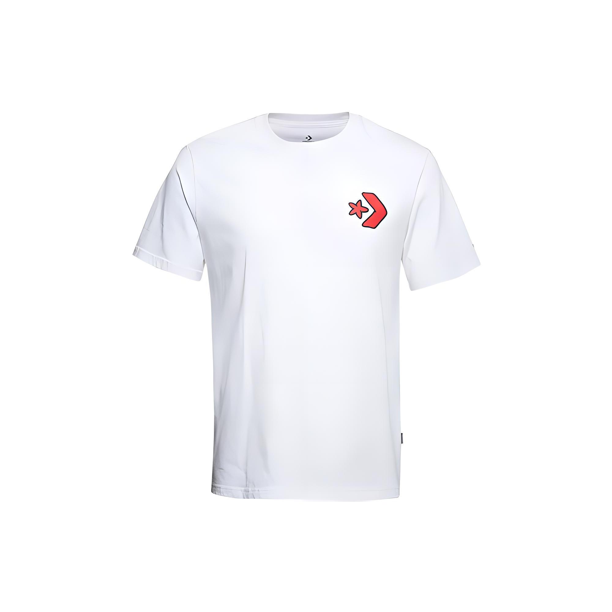 Converse Cartoon Logo T-Shirt Asia Sizing White Men s 10018176-A02 S