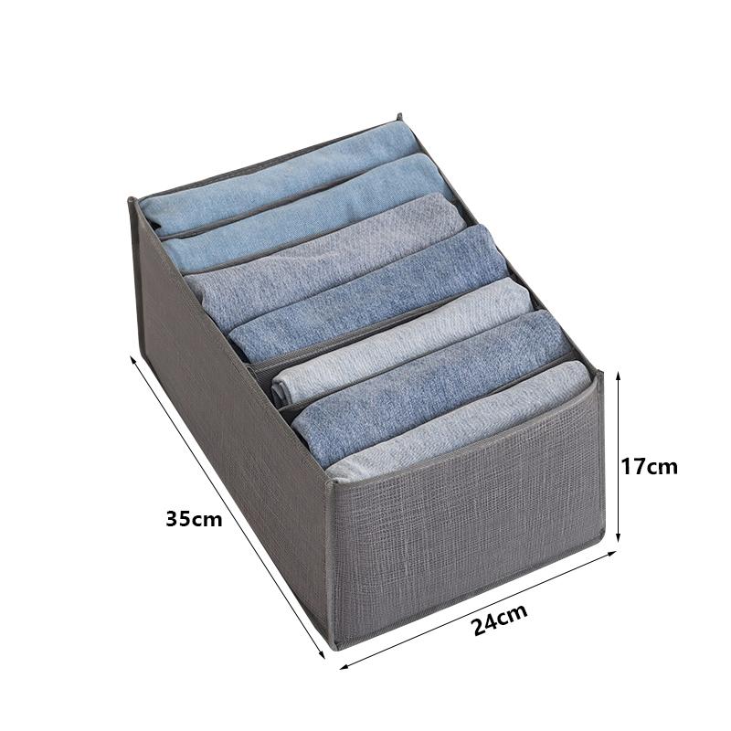 7 Grids/9Grids Jeans T-shirts Storage Box Trousers Clothes Storage Artifact Closet Wardrobe Drawer Shirts Jeans Pants Organizer