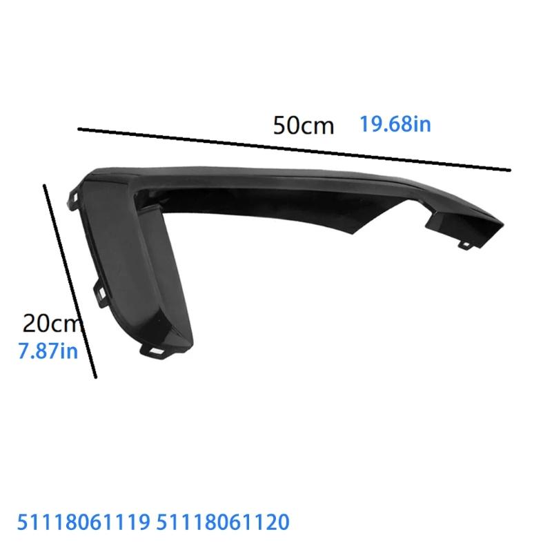 Automotive Accessories for 16-19 Front Bumper Fog Light Cover Molding Replacement Part 51118061119 51118061120
