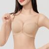 Front-buttoned Bra Women's Gathering Underwear Women's Anti-slip Strapless Bra Breast Retraction Invisible Bra Push Up Bra