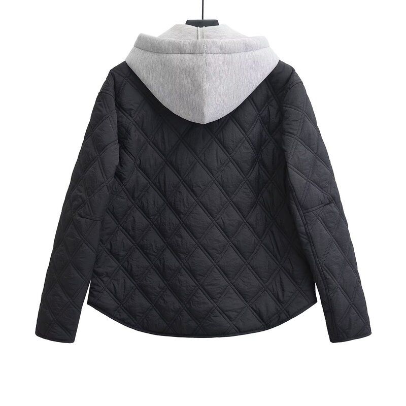 Fashion Style 2024 Fall and Winter New Women's Clothing Hooded round Neck Long Sleeves Heattech Cotton Jacket Outwear 8073246