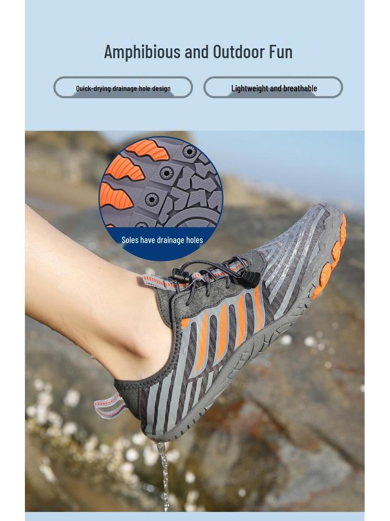 Unisex Five-Finger Outdoor Beach & River Shoes - Non-Slip, Swimming, Diving, Hiking, & Fitness Footwear