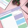 Täglicher, wöchentlicher und monatlicher abnehmbarer minimalistischer Selbstdisziplinplan, Zeitmanagementplan, Notizblock