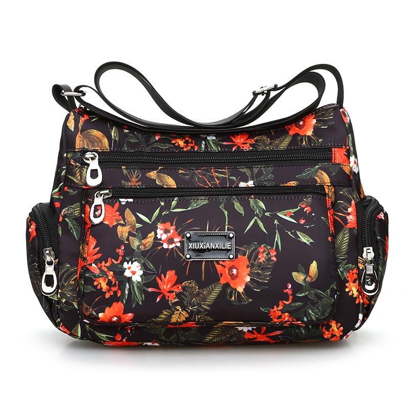 Lightweight Nylon Crossbody Bags for Women Multi-Pattern Shoulder Purses for Daily, Travel Casual Outings with Adjustable Straps