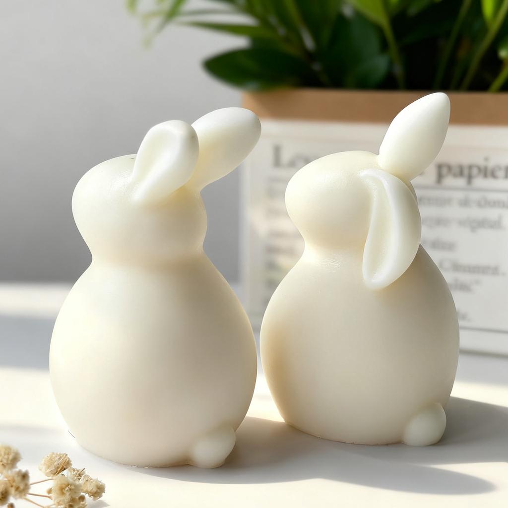 DIY Easter Bunny Aroma Candle Silicone Mold Handmade Soap Cartoon Rabbit Molds Home Decor Crafts Resin Gypsum Mould