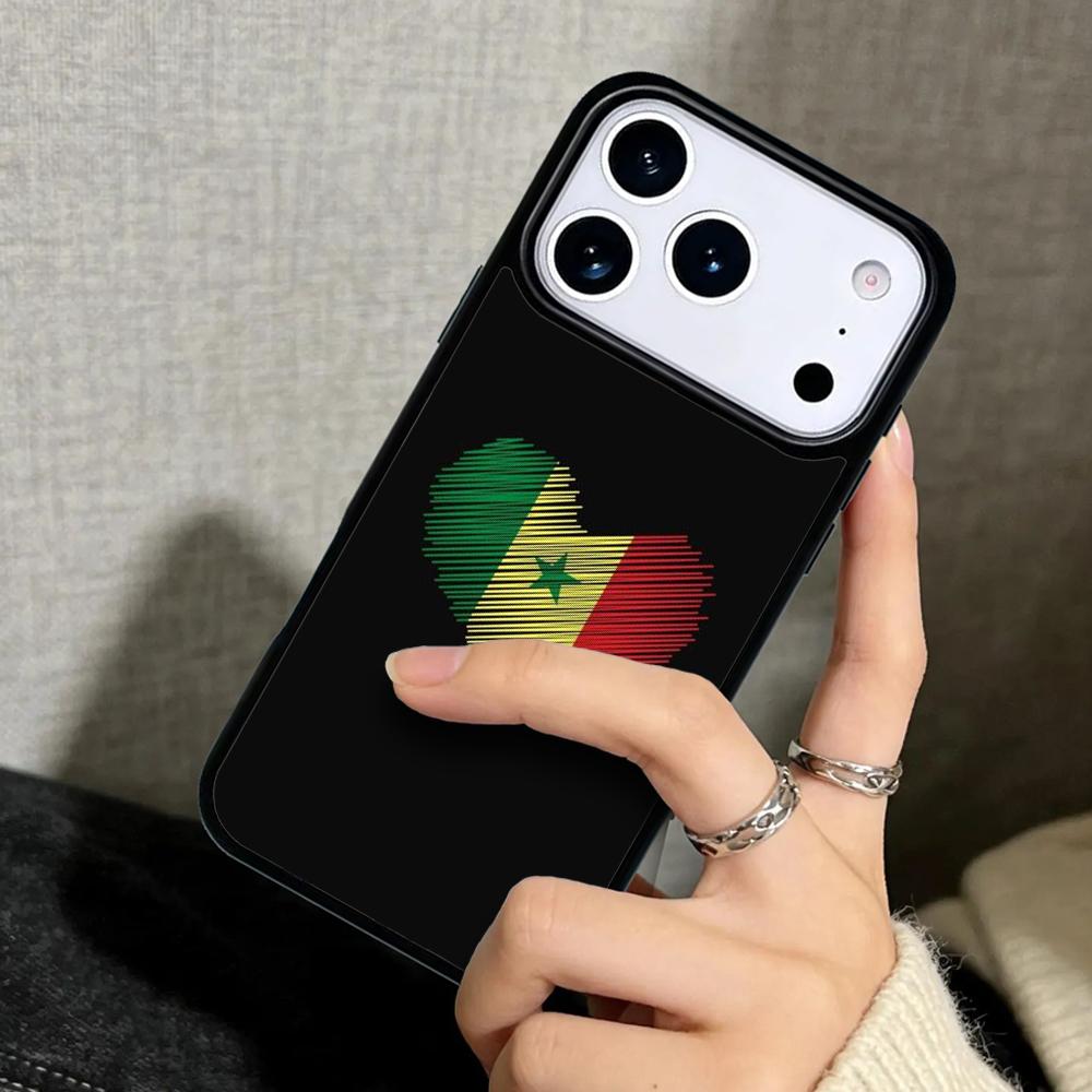 Capa Hülle für iPhone 17 Air 16 Pro Max 15 Plus 11 13 Mini 14 12 Rückseite Handyhülle Senegal Flagge