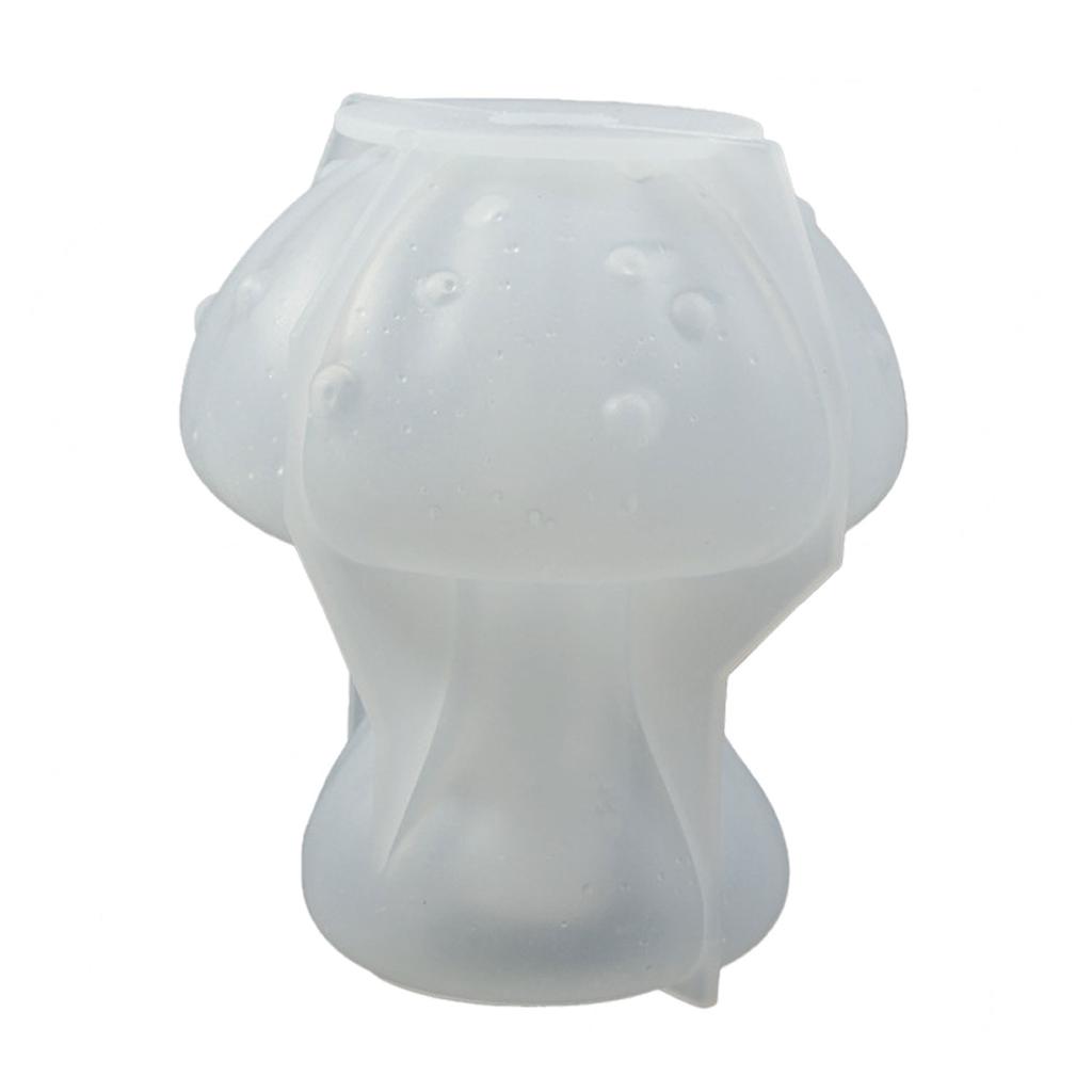 Víceúčelová Pevná Silikonová Forma na Svícen ve Tvaru Houby Sada Přenosná pro Pryskyřici Sádru Řemeslné Potřeby Různé Velikosti