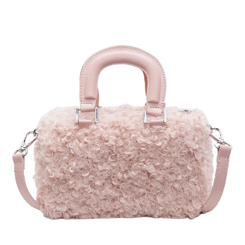 

Новая корейская повседневная маленькая квадратная сумка для женщин в стиле ретро, сумка из искусственной шерсти