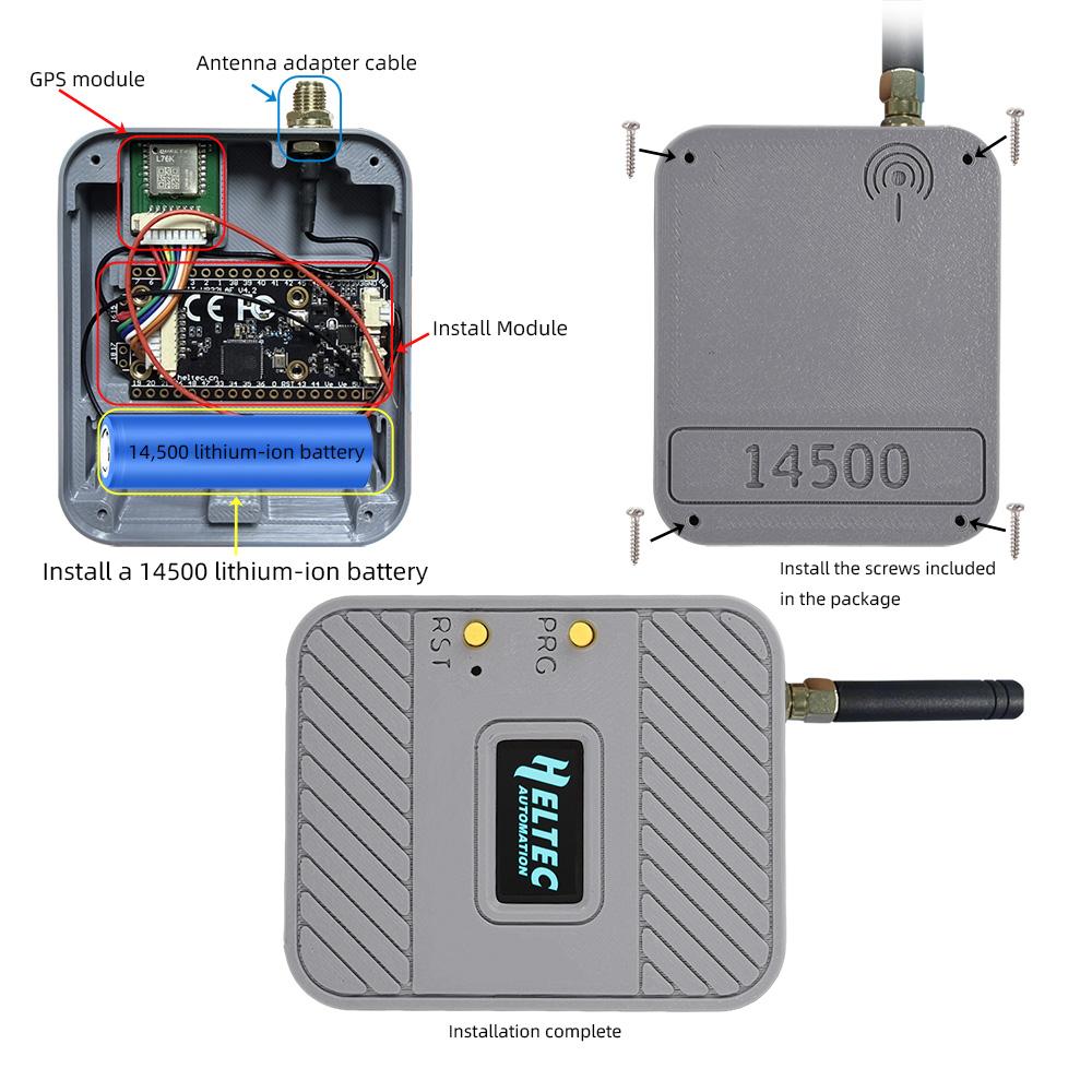 Великомасштабна плата розробки Heltec WiFi LoRa 32 V4 868MHz Kit Meshtastic ESP32 SX1262 з корпусом, GPS для Arduino IoT LoRaWAN