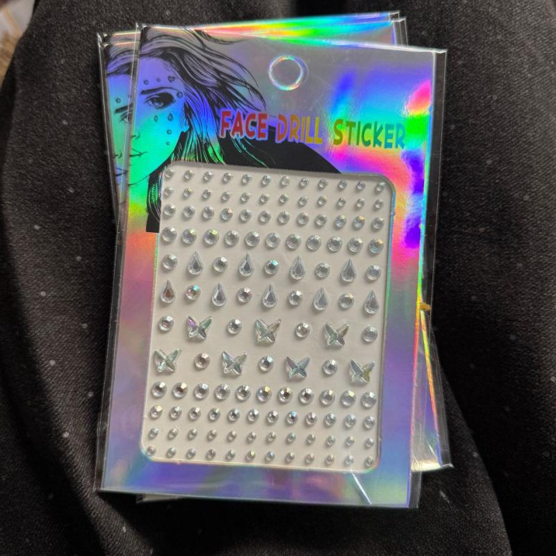 Diamond Eyebrow Tattoo Sticker Glitter Eyeliner Eyebrow Makeup Face Eyes Temporary Tattoo Rock Rhinestone 3D Eyeliner Stickers