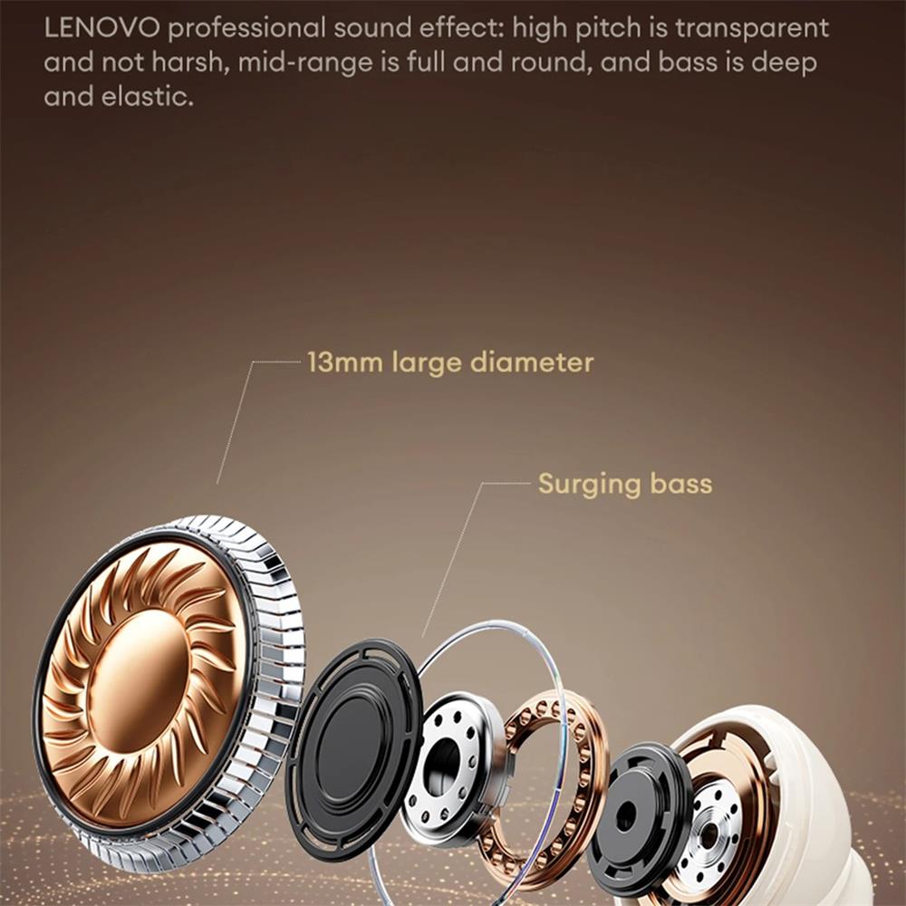 Original Lenovo LE207 TWS Wireless Bluetooth 6.0 Earphones LED Digital Display Travel Sports Headphones Low Latency HIFI Audio Comfort