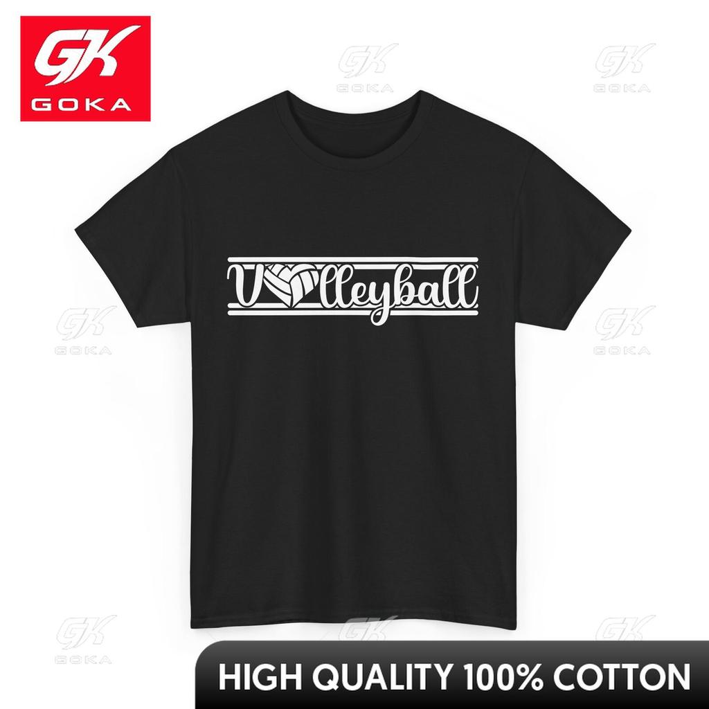 Volleyball Heart Shirt Sports Lovers Volleyball Player Lovely Crew Neck Breathable Cotton Graphic Casual Tee for Everyday Casual