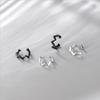 Fashion Wave Earrings Clip for Women Jewelry Trendy S925 Sterling Silver Earring Girl None Hole Ear Accessories Female Lady Gift