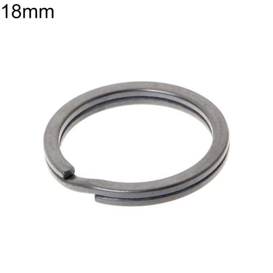 

1Pc Titanium Metal Key Ring Lightweight Anti-rust Keychain Round Hanging Circle 18mm срібний