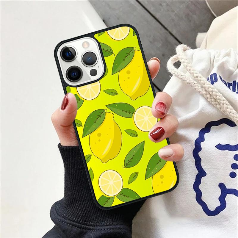 

Summer Lemon and Leaf Phone Case For iPhone 17 Air 15 16 Cover 11 13 14 Pro Max 12 Plus Max Fundas iPhone 16