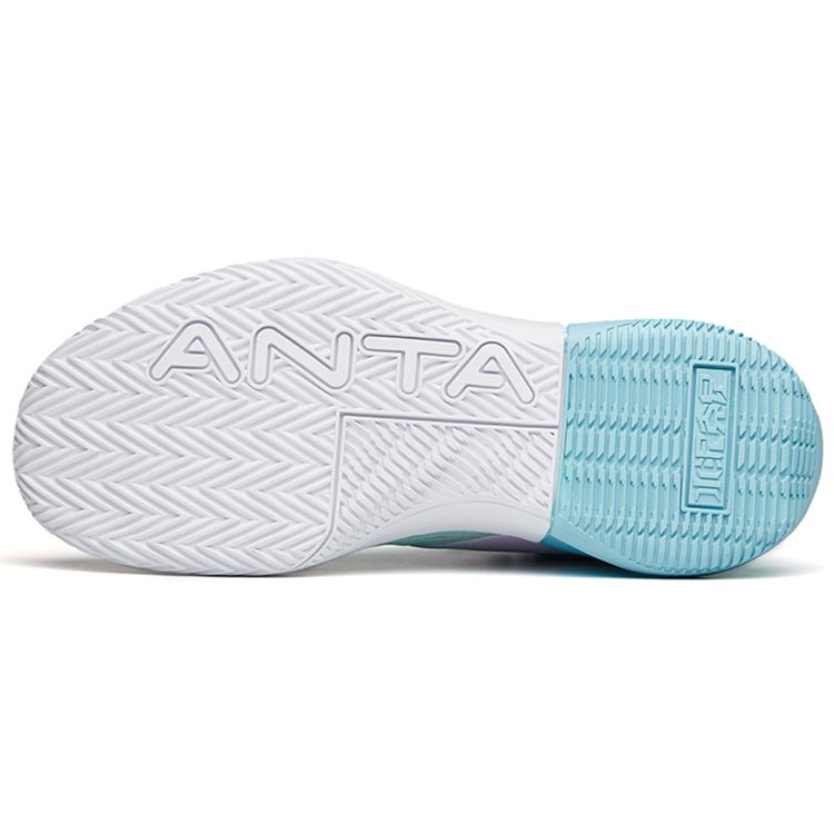 Anta Attack 2 Slip Resistant Durable Mid Top Basketball Shoes Men Sneakers Maca-Blue 112141633S-1