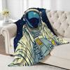 Astronaut Space Print Fleece Throw Blanket Soft Cozy for Home Office Sofa Car All Season Gift 150x200cm 59x79in