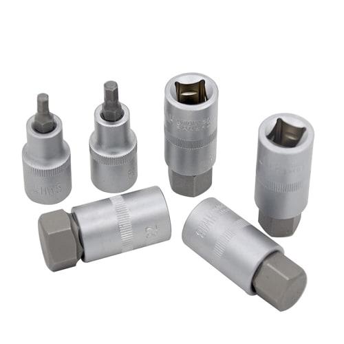 Plouluyt 12-Piece 1/2-Inch Drive Impact Hex Bit Socket Set, H5 H6 H7 H8 H10 H12 H14 H16 H17 H18 H19 H22, Hex Wrench Socket Set Hand