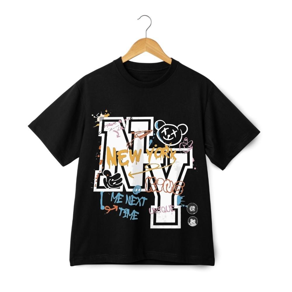 

New York Graffiti Streetwear Graphic T-Shirt - NY Letter Hip Hop Urban Tee XL