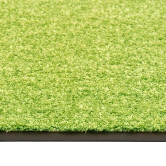 VidaXL Paillasson lavable Vert 90x120 cm