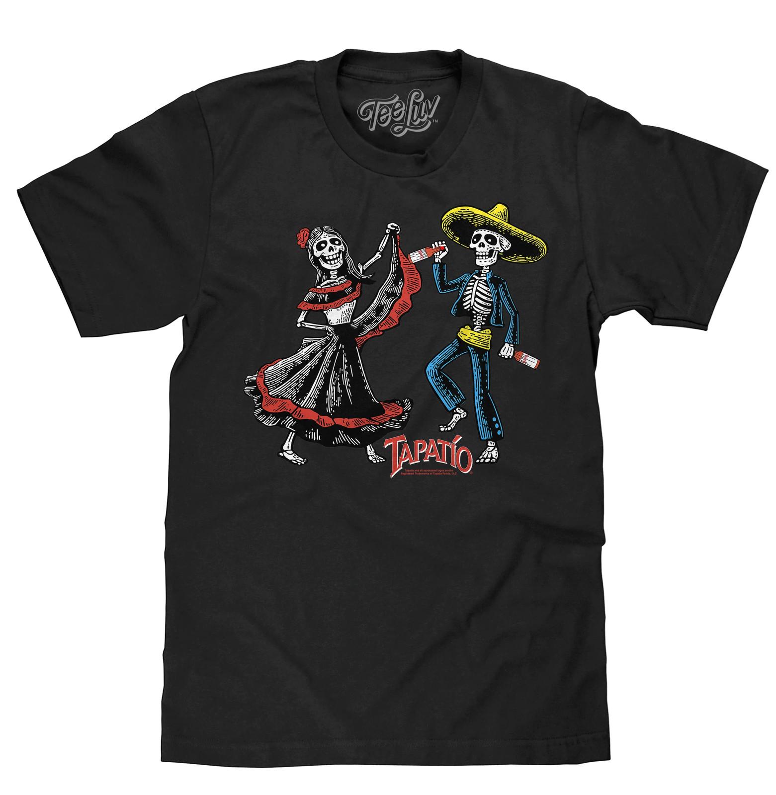 Tapatio Hot Sauce Day Of The Dead Mens T Shirt Black M