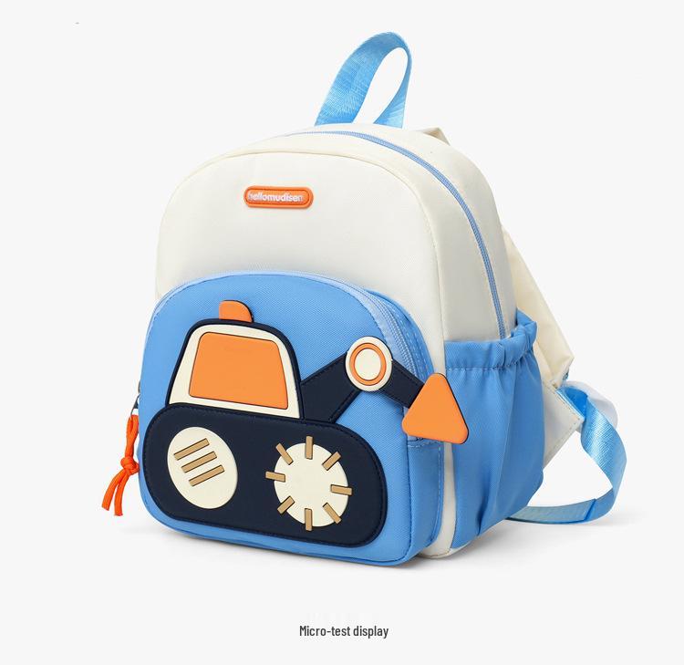 3-6 Years Cute Excavator Backpack for Kindergarten Boys & Girls