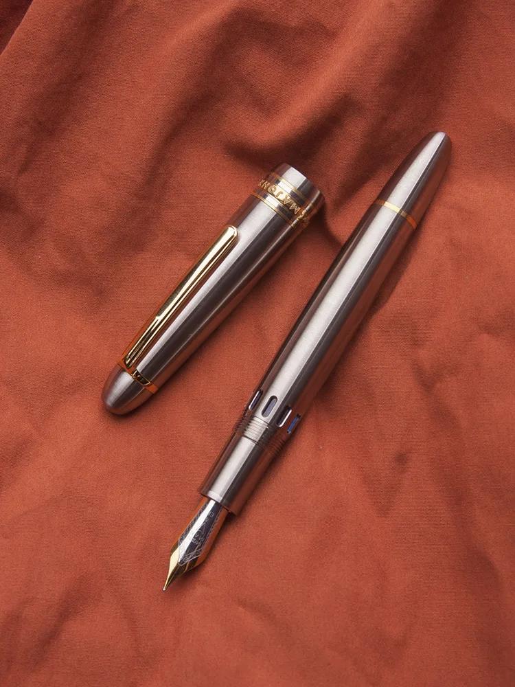 

MAJOHN Ti-136 Металлическая поршневая перьевая ручка Титановый сплав EF/F/M 0.38/0.5/0.7mm Перо Чернильная ручка Роскошный Подарок Писателю Офису Бизнес EF(0.4mm)