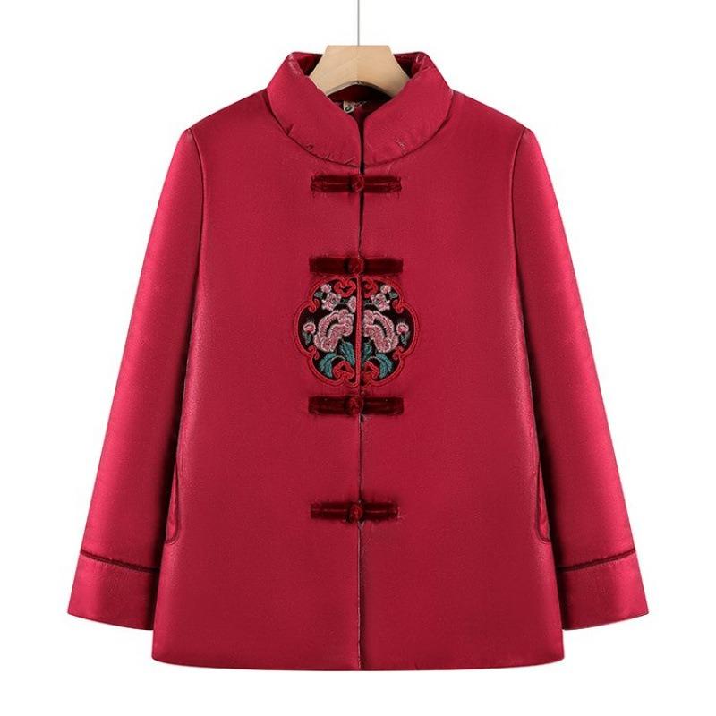 Happy Wife Winter Cotton-padded Coat Thickened Warm Jacket 0-year-old Old Clothes Woman