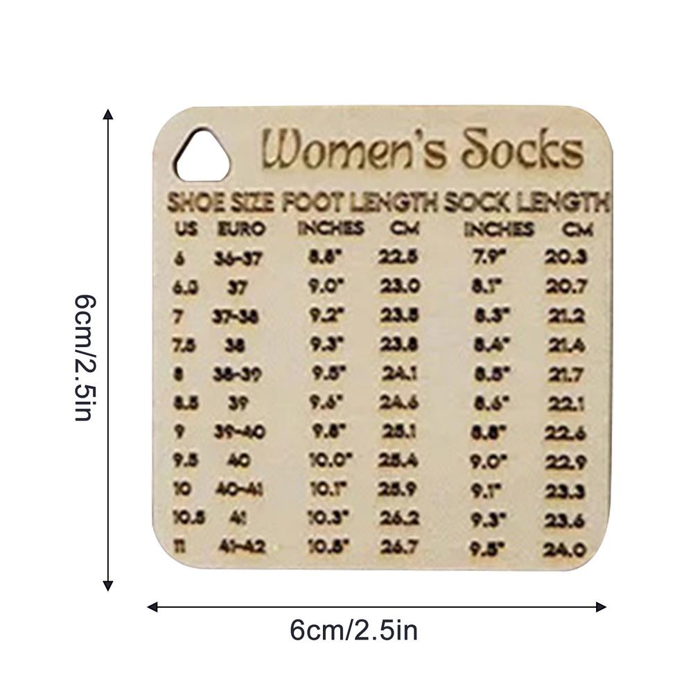 Knitting Needle Gauge Square Wooden Yarn Measure Tool Multifunctional Crochet Accessories Measuring Tool For Sewing Crafting