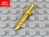 MOC Bricks DIY Painted Gold Armor Helmet Sword 4cm Figure Educational Building Blocks PG1124 Toy Kids Gifts
