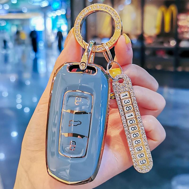 Styling Mouldings New TPU Car Remote Key Case Cover Protect Shell Bag For Geely Atlas Pro Tugella Boyue 2020 Azkarra FY11 Emgran