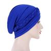 Muslim New Style Solid Color Braided Headscarf Hat, Milk Silk Indian Headscarf