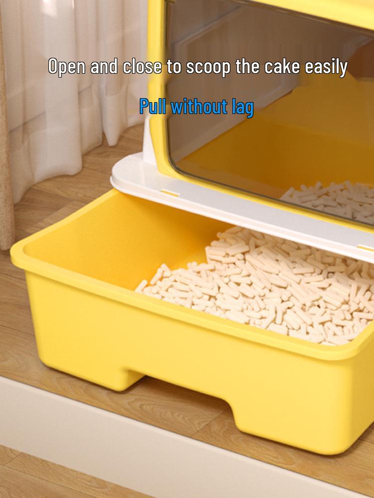 Sand Cat Enclosed Litter Box with Anti-Carry Top Entry and Odor Control for Kittens