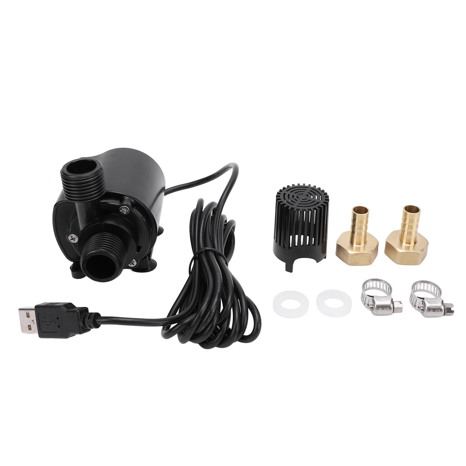 

Submersible Water Pump DC 5V 4W 500L/H 180cm Lift IP68 Ultra Quiet USB Brushless Fountain Pond Pump