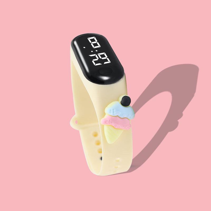 Summer Ice Cream LED Sport Watch: Cute Student Swimming Electronic