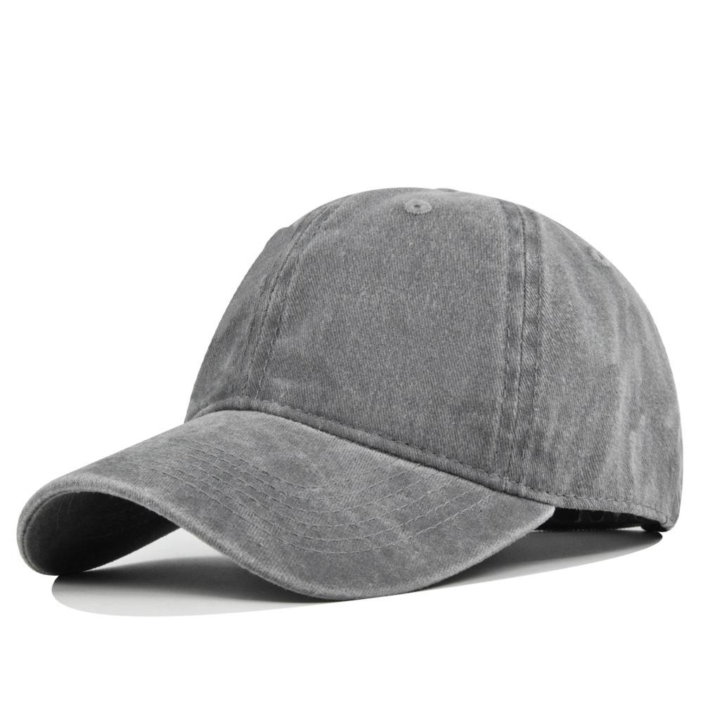 Washable Denim Baseball Cap New Summer Solid Color Cotton Cap Women Ponytail Hats Men Baseball Cap Outdoor Visor Casual Cap