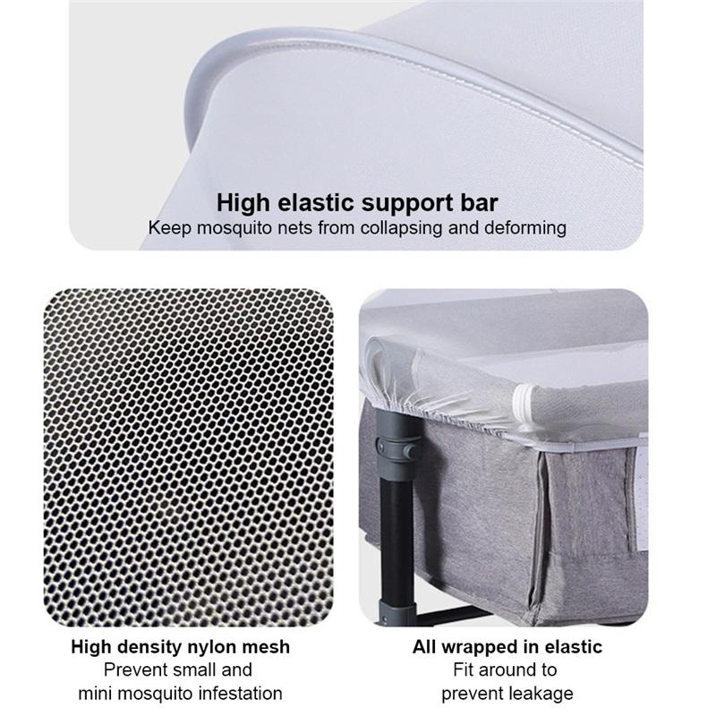 Foldable Mosquito Net Breathable Folding Crib Cover Bassinet Mosquito Net Cover for Baby Crib To Keep Cats/Bugs Out