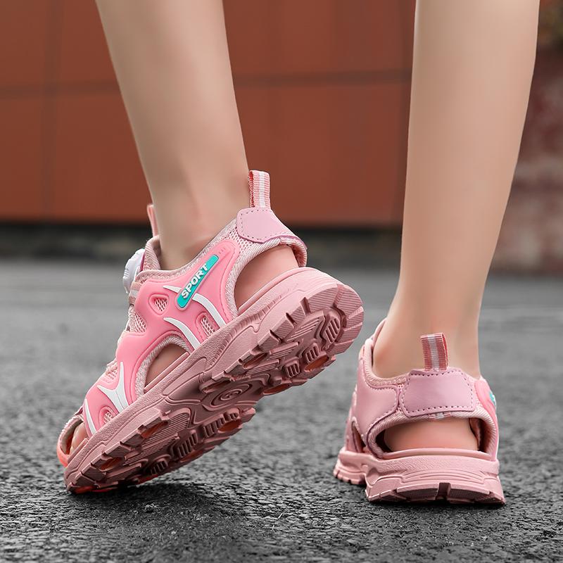 29-39 Sandali Estivi Antiscivolo Resistenti all'Usura Traspiranti alla Moda con Punta Chiusa Scarpe da Spiaggia per Bambini