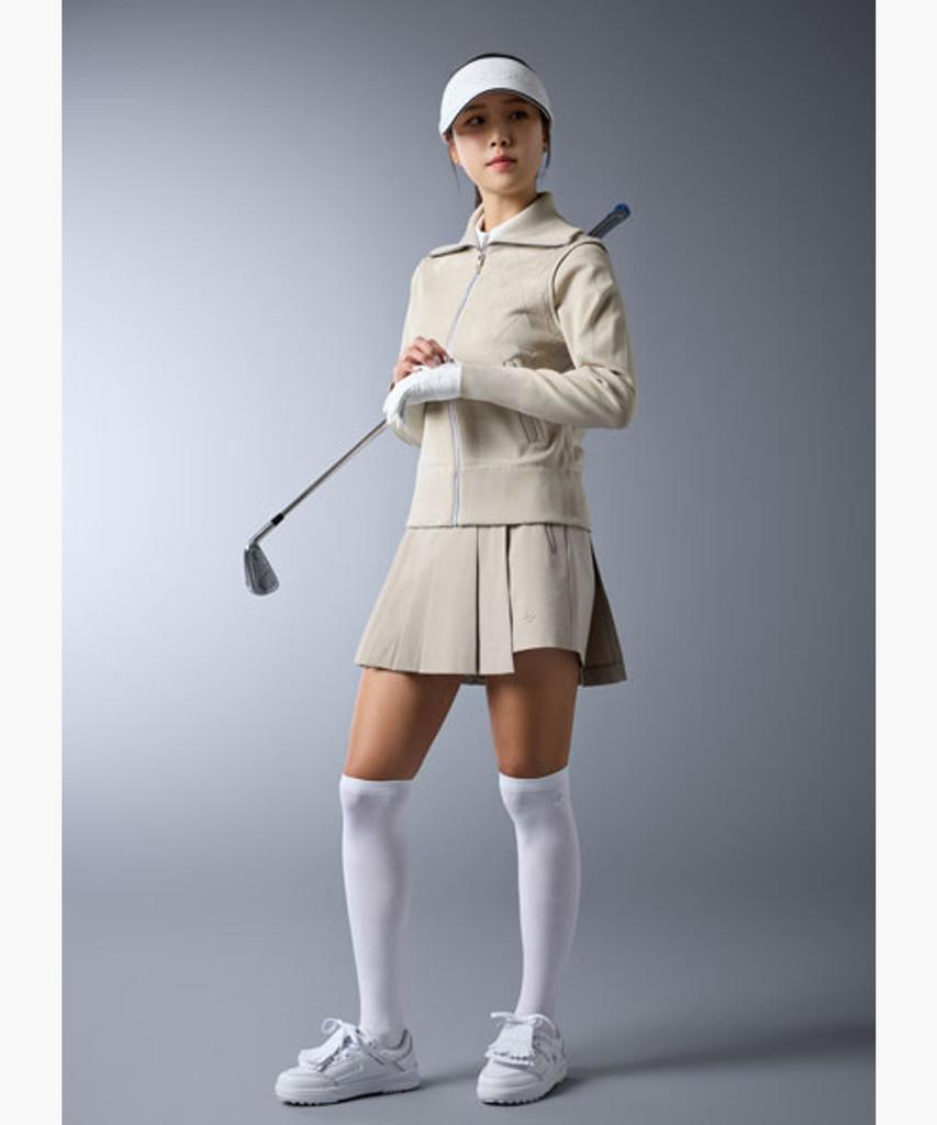 DESCENTE GOLF Women'S Asymmetrical Pleated Shorts Dr12Wfsp11