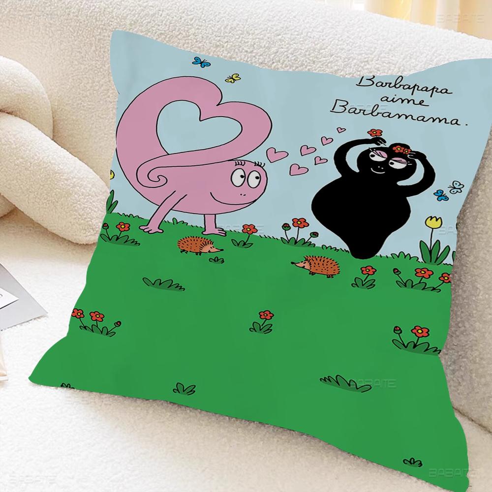 Poster B-Barbapa-pa Cartoon Stitch Lucky Dragon Pillow Cover Sofa Cushion Cover Home Room Decoration Children Gift