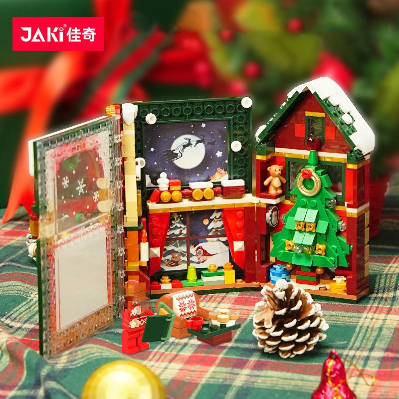Jk5155 Christmas Stereo Album Book Christmas Tree Creative Table Decoration For Boys And Girls Christmas Building Blocks Toys