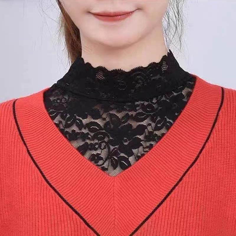 Dames nepkraag Wit Zwart Kant Bloemen Afneembare nepkraag Blouse Shirt Verwijderbare kraag Strik Trui Decoratie