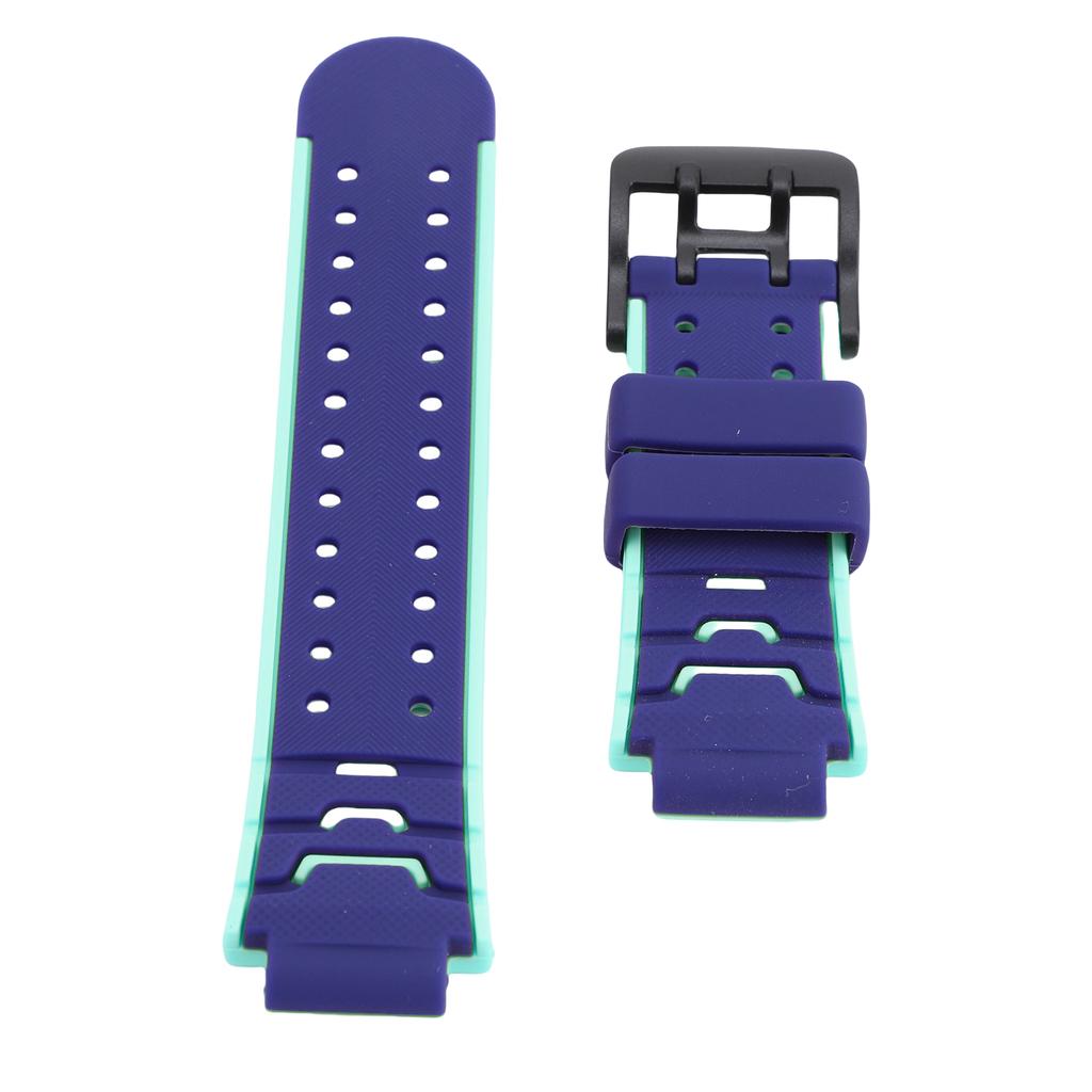 15mm Kids Smart Watch Band Water Proof Soft Silicone Replacement Strap for Running Hiking Sports Blue Green