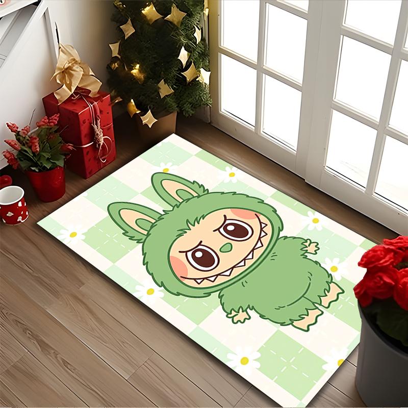 1pc LABUBU Rug, Digital Printed Home Chair Sofa Mat, Durable Office Area Carpet, Beautiful Festival Decorations