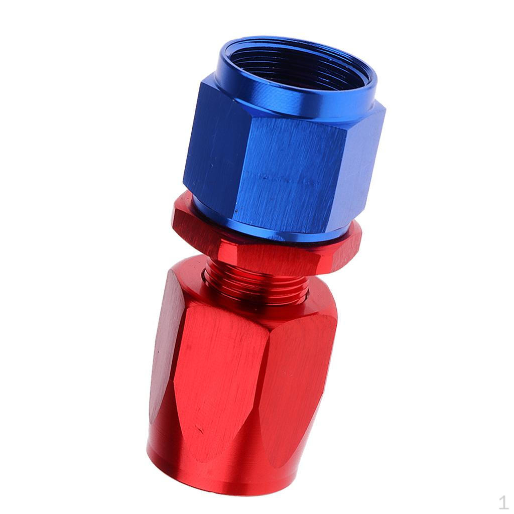 

AN-4 AN-6 AN-8 Fuel Oil Swivel Fitting Hose End Adaptor with Female Thread - Blue and Red, AN8