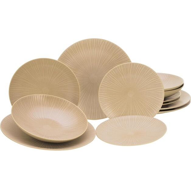 

Набор комбинированной посуды CreaTable Vesuvio песочный, 12 предметов (23920)