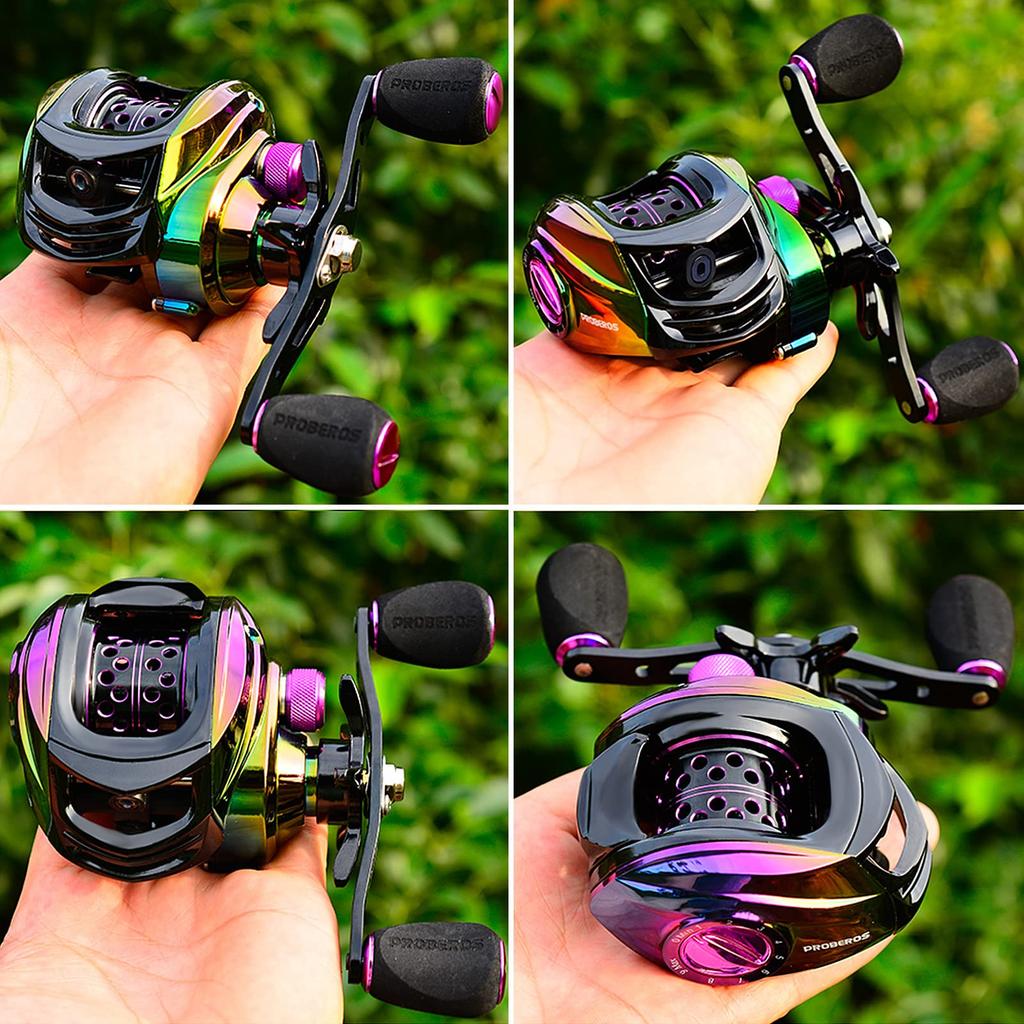 Wuyuzi Baitcasting BB Bearing Fishing Baitcast High Speed Fishing Reel with Baitcast Fishing Accessories Reel, 9+1 Reel, 7.21 Wheel,