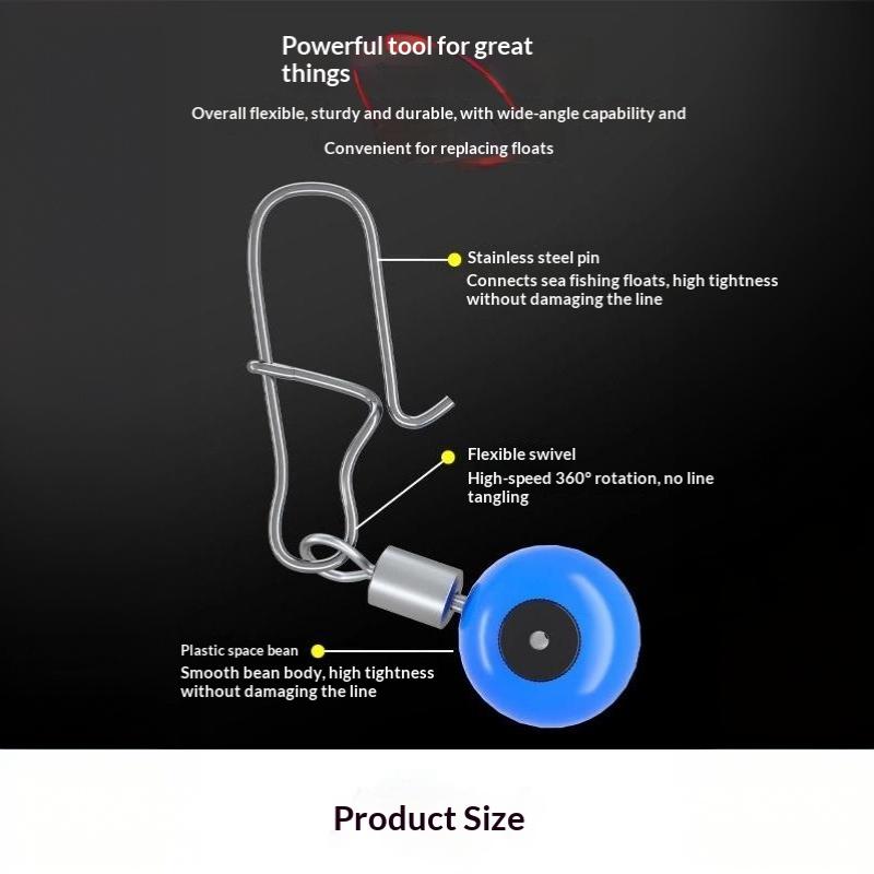 Fishing Line Sinker Slides 10-100Pcs Universal Fit Fishing Float Connector Hook Shank Clips for Fishing Tackle Replacement